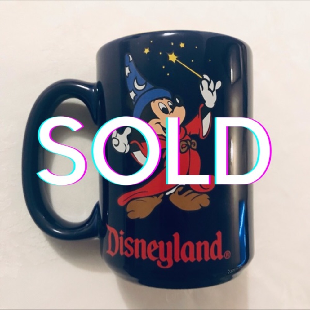 Disneyland Mickey Mouse Mug Sorcerer's Apprentice Fantasia Coffee Cup Like New
